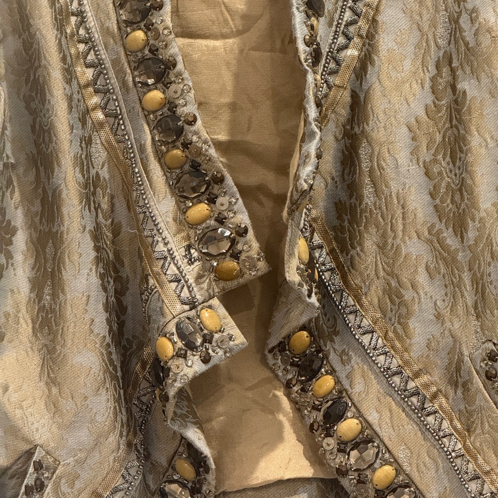 Monsoon Gold and Silver beaded Embellished Blazer (UK 8) - Picture 4 of 6